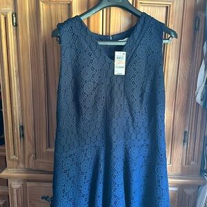 Navy blue lace dress.  Charter club size 2x